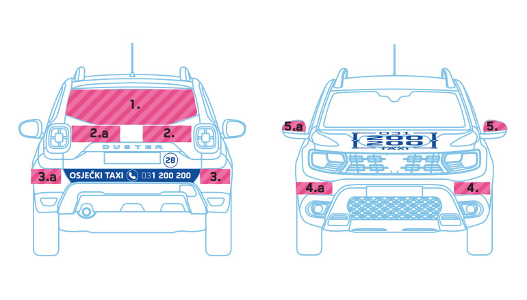 Os-Taxi-Duster-Pozicije-oglašavanja-prednja-i-straznja